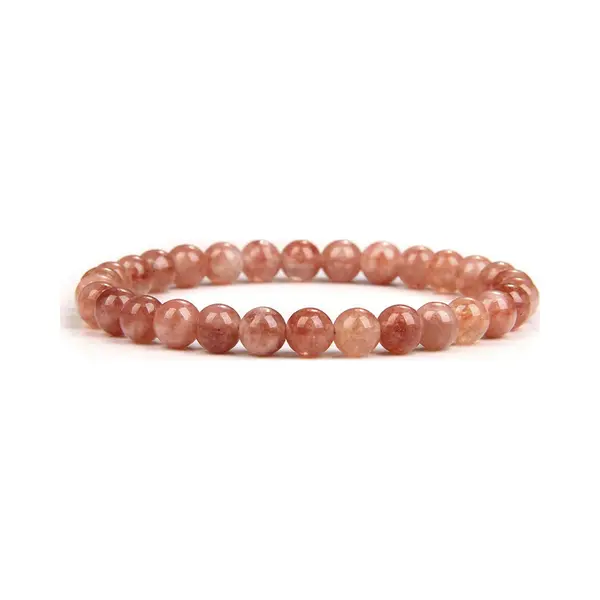 Bixorp Gems Zonnesteen Edelsteen Armband 6mm - Sunstone - Edelstenen Kralenarmband - Spiritueel Cadeau - 18cm thumbnail