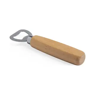 Bieropener - Flesopener - Opener Voor Bier - Hout - Rvs - Bruin