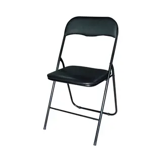 Brasq Klapstoel Zwart - Vouwstoel - Opvouwbare Stoel 43x38x78 Cm - Pvc - Eettafelstoel