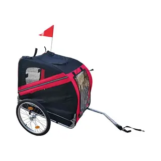 Brasq Hondenfietskar – Rood/Zwart – Tot 40kg – Opvouwbaar Met Reflectoren