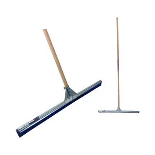 Synx Tools Vloertrekker 75 Cm Met Steel 150 Cm Rakel Zwart Met Houten Handvat 150 Cm