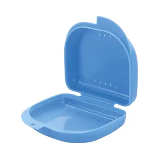 Alyze Gebitsbakje - Beugelbakje - Blauw - Voor - Beugel - Kunstgebit - Prothese - Beugelbakje - Beugeldoosje - Bakje - Gebittenbakje
