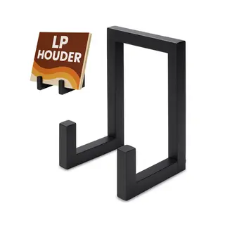 Lp En Vinyl Houder - Opbergsysteem - Platenrek - Standaard - Album - IJzer - Zwart - Luft