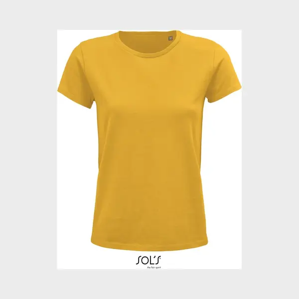 Sol'S - Crusader T-shirt Dames - Geel - 100% Biologisch Katoen - S thumbnail