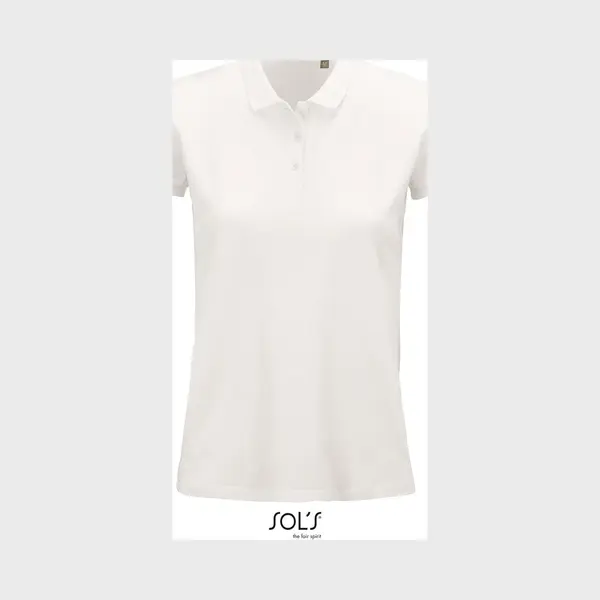 Sol'S - Planet Polo Dames - Wit - 100% Biologisch Katoen - S thumbnail
