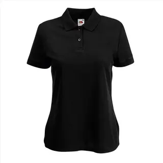 Fruit Of The Loom - Dames-Fit Pique Polo - Zwart - Xs