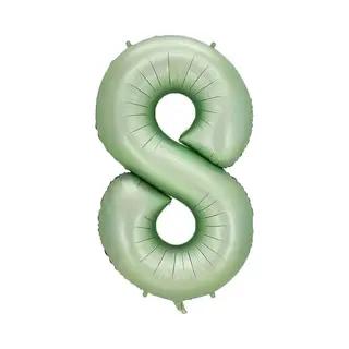 Q2P Cijfer Ballonnen Ballon Cijfer 8 Verjaardag Versiering Feest Helium Ballonnen Cijferballon Folieballon Groen Xl Formaat