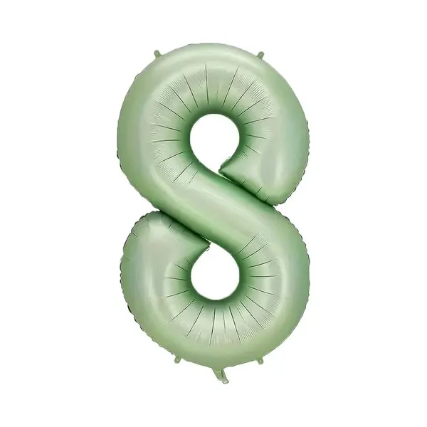 Q2P Cijfer Ballonnen Ballon Cijfer 8 Verjaardag Versiering Feest Helium Ballonnen Cijferballon Folieballon Groen Xl Formaat thumbnail