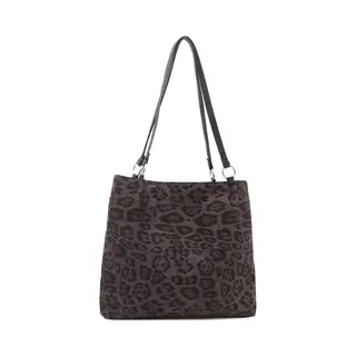 Shopper Leopard - Grijs | 33 X 26 X 10 Cm | Polyester/Pu Leder | Fashion Favorite