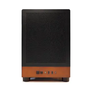 BitBull Zakelijke Ryzen 7 Silent Workstation - Computer Met Echt Walnoot Hout - Stijlvol Klein En Compact - R7 5700X 8-Core - 4x Hdmi Aansluiting - 1TB Ssd -