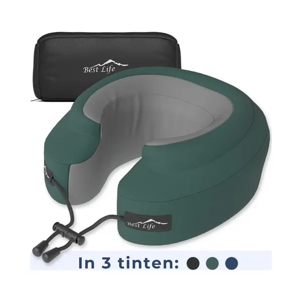 Best Life Nackenkissen Airplane - Reisekissen Auto - Memory Foam - Grün thumbnail