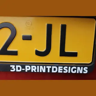 3d-printdesigns Kentekenplaatsticker - Eigen Tekst - 1, 5 Cm Letters
