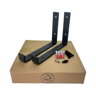 Maison Dam - Plankdragers L Vorm Up – Plankdrager - Voor Plank 20cm - Mat Zwart - Staal