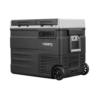 Steamy SECUD55 - Dual Zone Elektrische Compressor Koelbox - 49 Liter - 12V En 230V - Zwart