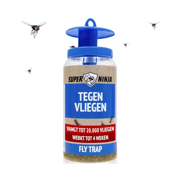 Super Ninja Vliegenval - Vliegenvanger Voor Buiten - Zeer Effectieve Vliegenval Met Ecologische Lokstof - Milieuvriendelijk & Gemakkelijk Te Gebruiken thumbnail