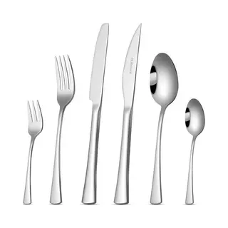 Hi Nature™ Besteksets - 36-delige Bestekset 6 Persoons 100% Rvs - Vaatwasserbestendig Glanzend Zilver (36 Stuks)