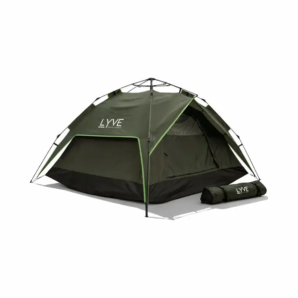 Lyve Pop-Up Tent - 2-Persoons Xl - Verduisterend - 3000mm Waterdicht - 30s Opzetten & Afbreken - Groen thumbnail