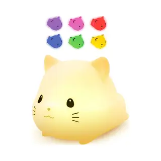 Vulpes Goods® - Nachtlampje Kinderen - Led Licht & 8 Kleuren – Nachtlampje Babykamer – Poes – Usb-Oplaadbaar – Dimmer – Timer – Draadloos