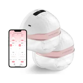 Vulpes Goods® BabyCare Doppelte Elektrische Kabellose Milchpumpe - Freihändig & Tragbar - Mit App-Steuerung - Bpa-frei