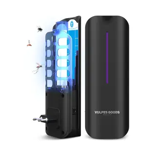 Vulpes Goods® Verjager - Muggenlamp – Vliegenlamp - Muggenstekker - Uv-Led Vliegenvanger Met Plakstrip - Stil & Geurloos - Inclusief 10 Plakstrips