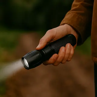 FlinQ Militaire Zaklamp – 1000 Lumen Led – Sos Functie - Werkt Op Batterijen – Waterdicht – Ideaal Voor Noodpakket – Kind Veilig – 1000 M
