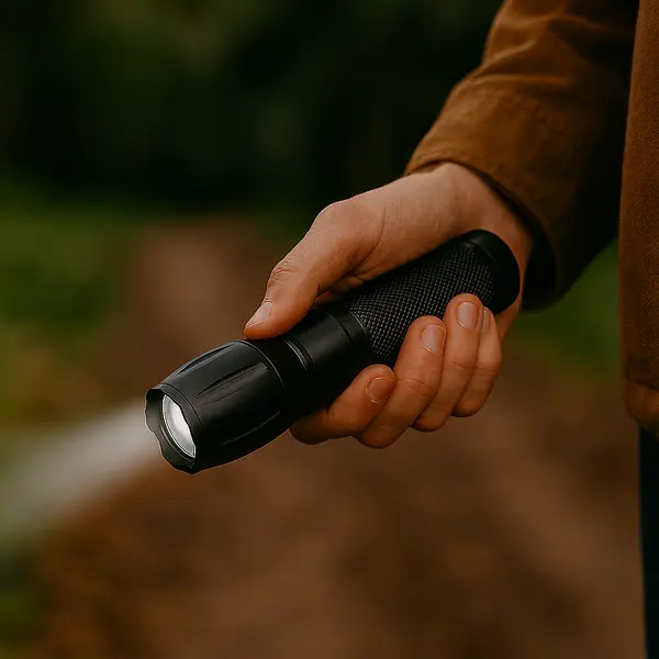 FlinQ Militaire Zaklamp – 1000 Lumen Led – Sos Functie - Werkt Op Batterijen – Waterdicht – Ideaal Voor Noodpakket – Kind Veilig – 1000 M thumbnail