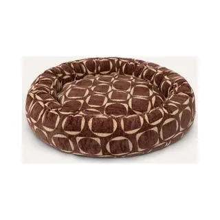 Merkloos Dogguo Square-Circle Round Bed Bruin&Geel - Hondenmatras - M