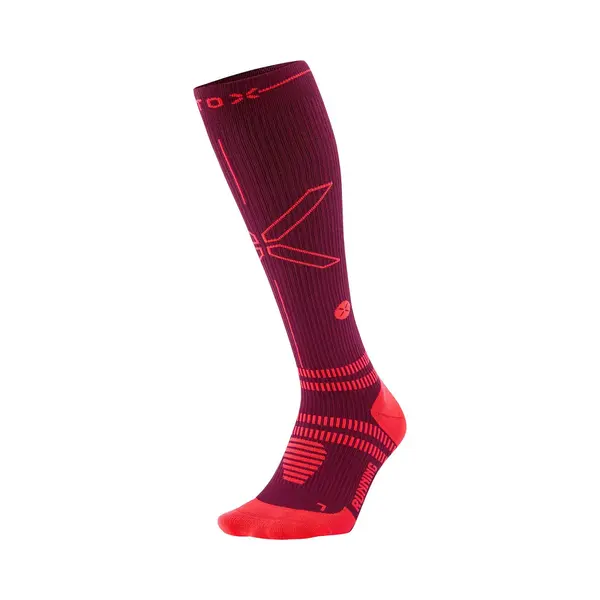 Stox Energy Socks Hardloopsokken Dames - Compressiekousen - Compressie Sokken Hardlopen - Sportsokken Bordeaux - Maat S, 36-38 - 1 Paar thumbnail