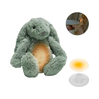 Zazu - Ro Der Hase Baby Schlafhilfe Mit Wiederaufladbarem Akku – Nachtlicht In Mehreren Farben & Beruhigende Geräusche, Weinsensor,