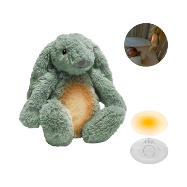 Zazu - Ro Der Hase Baby Schlafhilfe Mit Wiederaufladbarem Akku – Nachtlicht In Mehreren Farben & Beruhigende Geräusche, Weinsensor, thumbnail