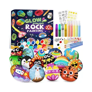 Glow-in-the-Dark Stenen Schilder Set - Creatieve Hobbyset Voor Kinderen