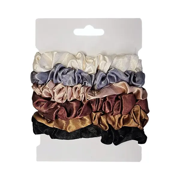 Fako Fashion - Haarelastiek - Scrunchie - Haarwokkel - Haarband - Soft & Silk - 6 Stuks thumbnail