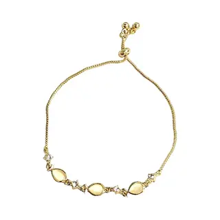 Fako Bijoux® - Dames Armband Visjes Kristal - Verstelbaar - Cadeau - Verjaardag - Vrouw - Goudkleurig