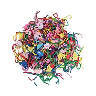 Fako Bijoux - Flamingo Geluksbrenger - Gelukspoppetjes - Gelukshanger - Hout - Dubbelzijdig - Mix - 50 Stuks