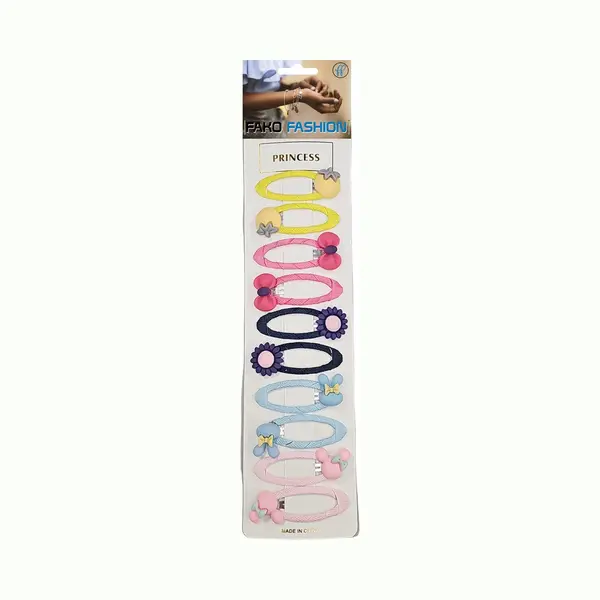 Fako Fashion - 10 Haarspeldjes Op Kaart - Haarclips Voor Meisjes - 10 Stuks - Spring - Mix thumbnail
