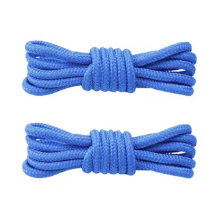 Fako Fashion - Schoenveters - Veters - Rond - Gevlochten - 5mm - 100cm - 1 Paar - 2 Stuks - Blauw