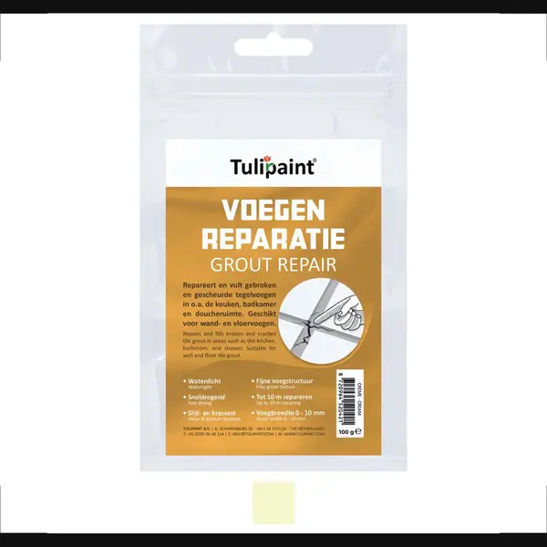 Tulipaint Voegenreparatie (Crème) - Voegen Repareren - Voegenvuller - Voegvuller - Gebroken Tegelvoegen Opvullen - Herstel Gescheurde Voeg Vullen - thumbnail