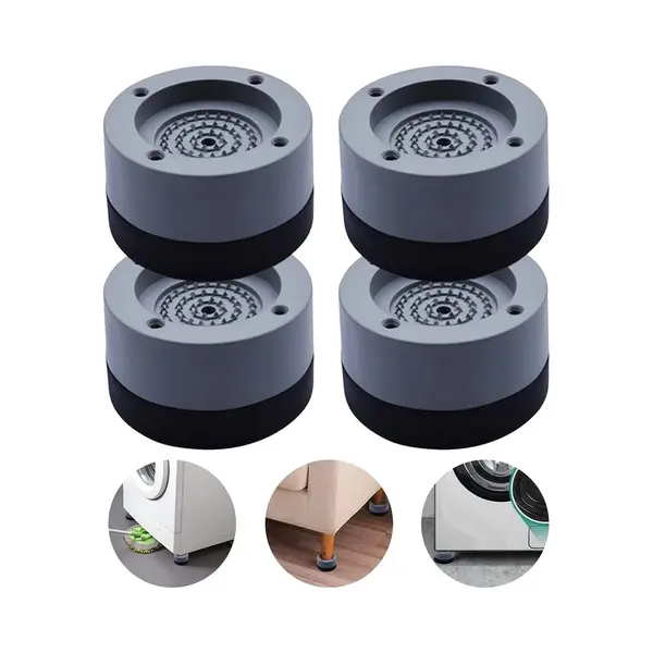 Waledano® Meubelverhogers – Schokdempers - Wasmachine Demper Anti Trillings - Bedverhogers - Wasdroger Dempers - Stapelbaar - Geschikt Voor thumbnail
