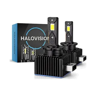 HaloVision Turbo Led Koplampen D1S D1R – Xenon Naar Led – 45W 30000Lm 6000K Helder Wit – Canbus Plug En Play Led Set Van 2 Autolampen