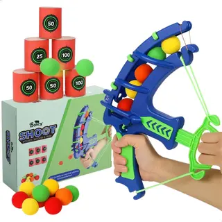 Boncy® Blikgooien Boog & Ballen - Boogschieten Speelgoed Voor Jongens & Meisjes - Handboog Spelletjes Voor Kinderen Pijl En Boog - Binnen & Buiten