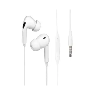 Nuvance - Oortjes Met Draad - 3.5mm Jack Aansluiting - Oordopjes Met Draad - In-Ear Oortjes Met Draad En Microfoon - Wit