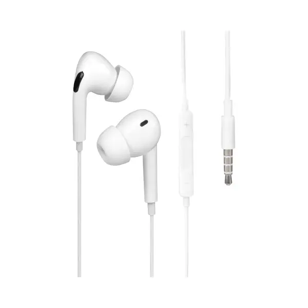 Nuvance - Ohrhörer Mit Kabel - 3, 5-mm-Klinkenanschluss - Ohrhörer Mit Kabel - In-Ear-Kopfhörer Mit Kabel Und Mikrofon - Weiß thumbnail