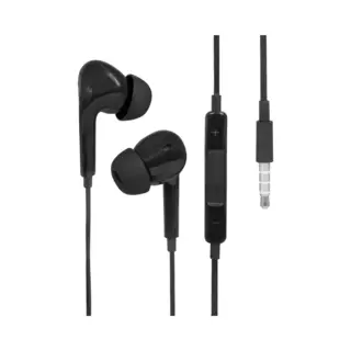 Nuvance - Oortjes Met Draad - 3.5mm Jack Aansluiting - Oordopjes Met Draad - In-Ear Oortjes Met Draad En Microfoon - Zwart