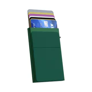 Nuvance - Pasjeshouder Uitschuifbaar - Rfid Bescherming - Pasjeshouders Voor Mannen En Vrouwen - Creditcardhouder - Groen