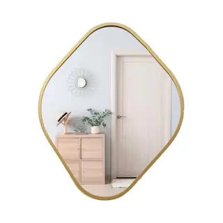 Misou Spiegel - Organische Vorm - 27x34cm - Wandspiegel - Goud - Miroir Mural - Ariel