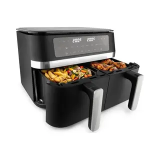 Dubbele Airfryer Xxl – 11L (2×5, 5L) – Dual Zone Met Sync – 2950W – Pfas-vrij – Vivid Green