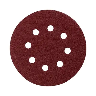 DW4Trading Schuurschijf Korrel 80 Met Klittenband Velcro - 125mm Met 8 Gaten - 5 Stuks