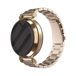 Strap-it Stalen Schakel Bandje 14mm - Champagne Goud Metalen Smartwatch Bandje Geschikt Voor De Garmin Lily 2 (niet De Eerste Versie)