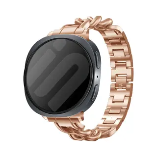 Strap-it Chain Bandje - Geschikt Voor Samsung Galaxy Watch 8 - 40mm / Galaxy Watch 8 - 44mm / Galaxy Watch 8 Classic (rosé Goud / Rose Gold)