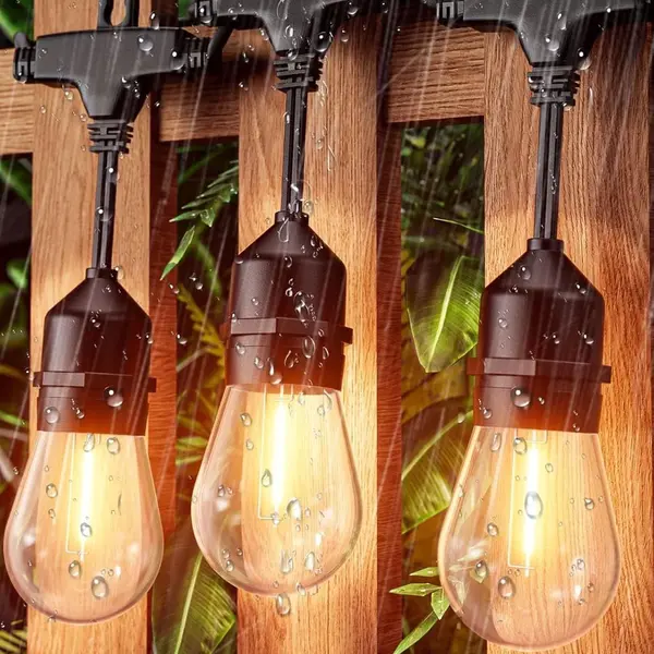 Shine - Led Lichtsnoer Buiten - Lichtslinger Op Zonne-energie - Tuinverlichting - Waterdichte Lampjes Slinger - Vintage Classic Sfeerverlichting - 12 thumbnail